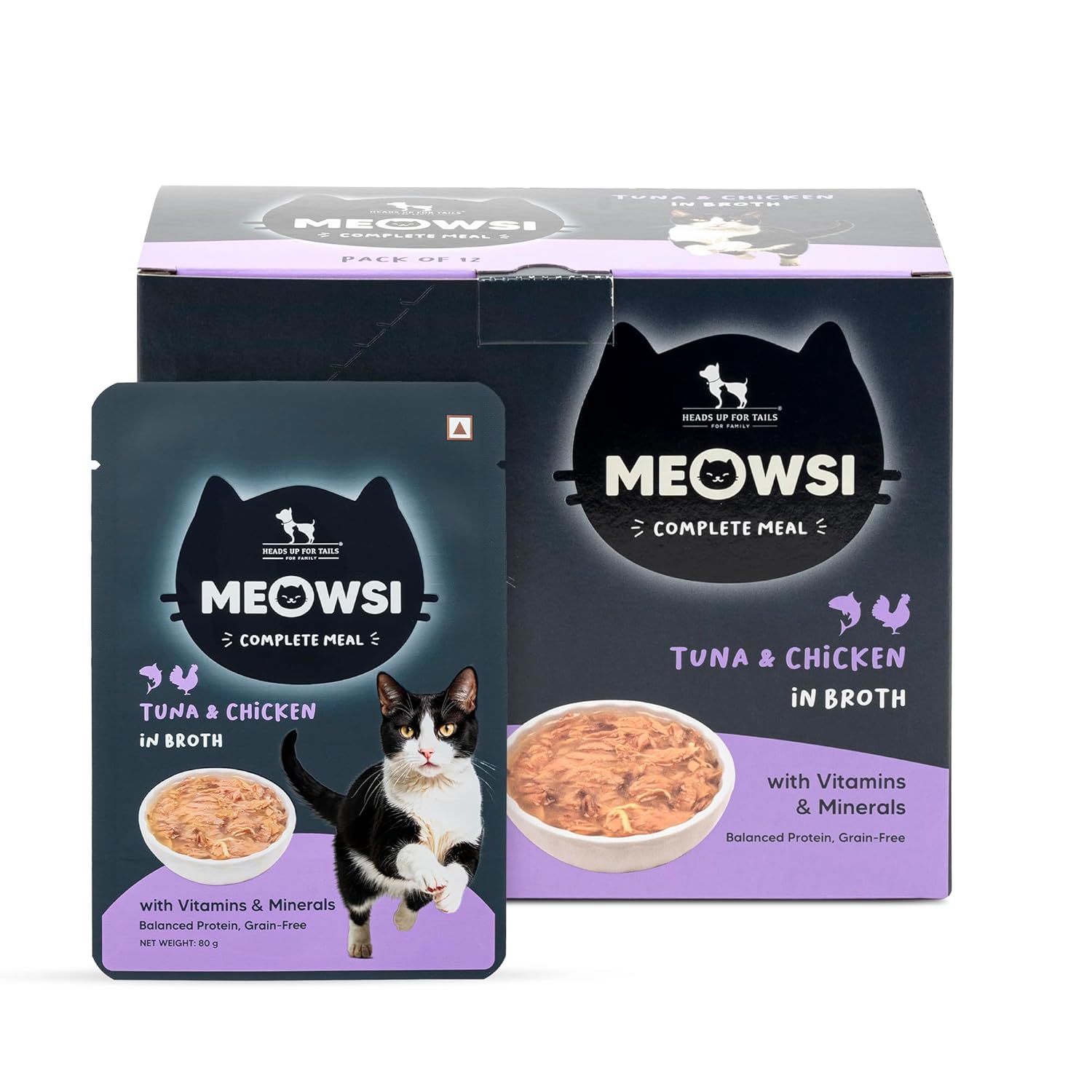 HUFT Meowsi Tuna N Chicken In Broth 80gm