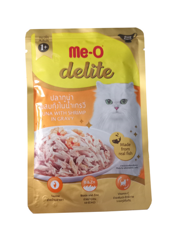 Me-O Delite Tuna With Shrimp In Gravy 70g