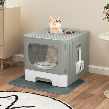 Foldable & Covered  Cat Litter Box