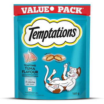 TEMPTATIONS CAT TREATS; TEMPTING TUNA FLAVOUR 160G