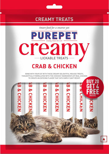 Purepet Creamy Treats Crab n Chicken 360g
