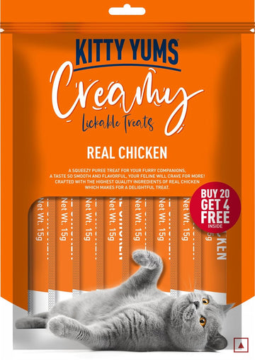 Kitty Yums Creamy Treats Real Chicken 360g