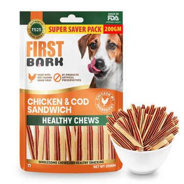 FIRST BARK CHICKEN AND COD SANDWICH 200GM