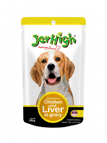 JerHigh Chicken & Liver in Gravy 120g