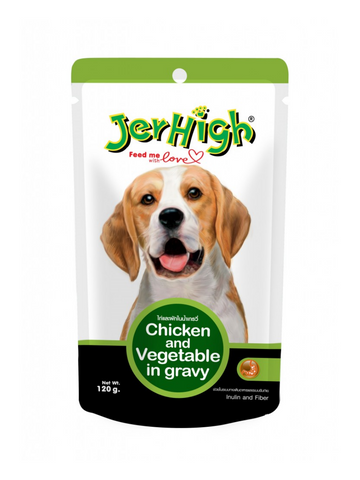 JerHigh Chicken n Vegetable in Gravy 120g