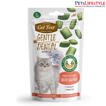 CAT FEST CRISPY PILLOWS WITH SALMON 30GM