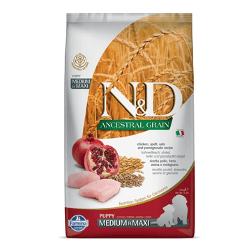N&D Ancestral (LG) Chicken & Pomegranate Puppy Med-Maxi 12kg