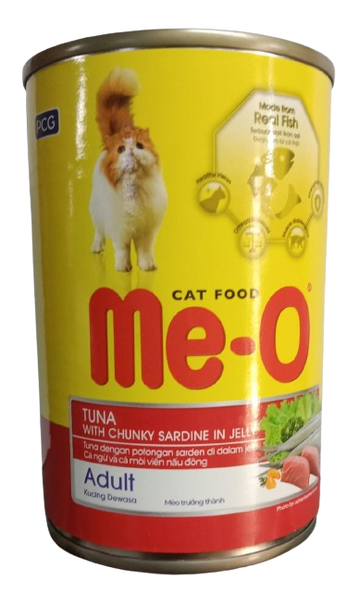 Me-o Can Tuna With Chunky Sardine In Jelly 400g
