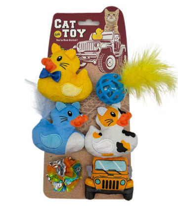 Fofos Jeep Duck Cat Toy 6PK-B