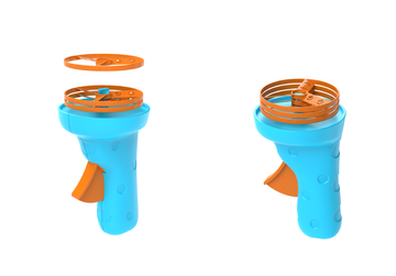 Fofos Interactive Lure Ring Launcher W 6 Rings Cat Toy