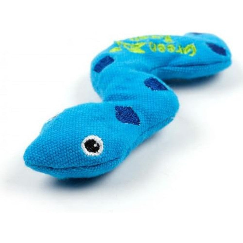 All For Paws Silly Snake Green Plush Cat Toy
