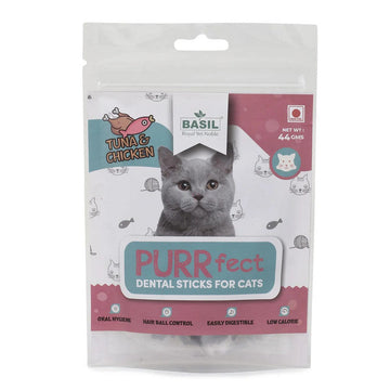 Basil Purrfect Tuna n Chicken Dental Chew Stock 44g