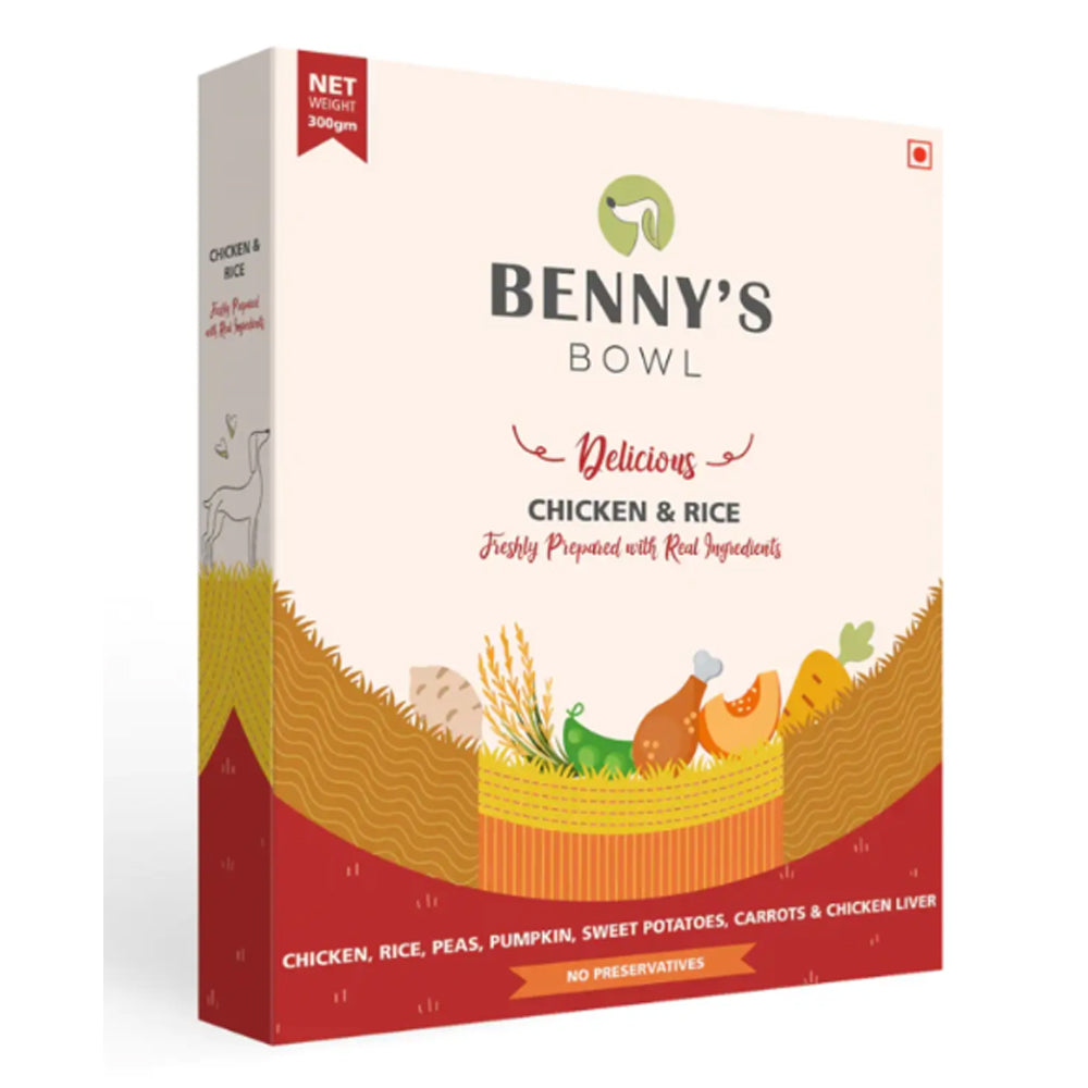 Bennys Bowl Chicken and Rice Wet Dog Food for Adult and Puppy 300g