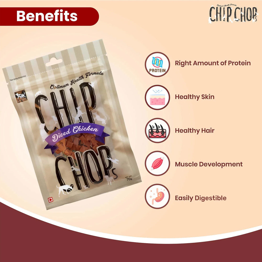 Chip Chops Diced Chicken 70g