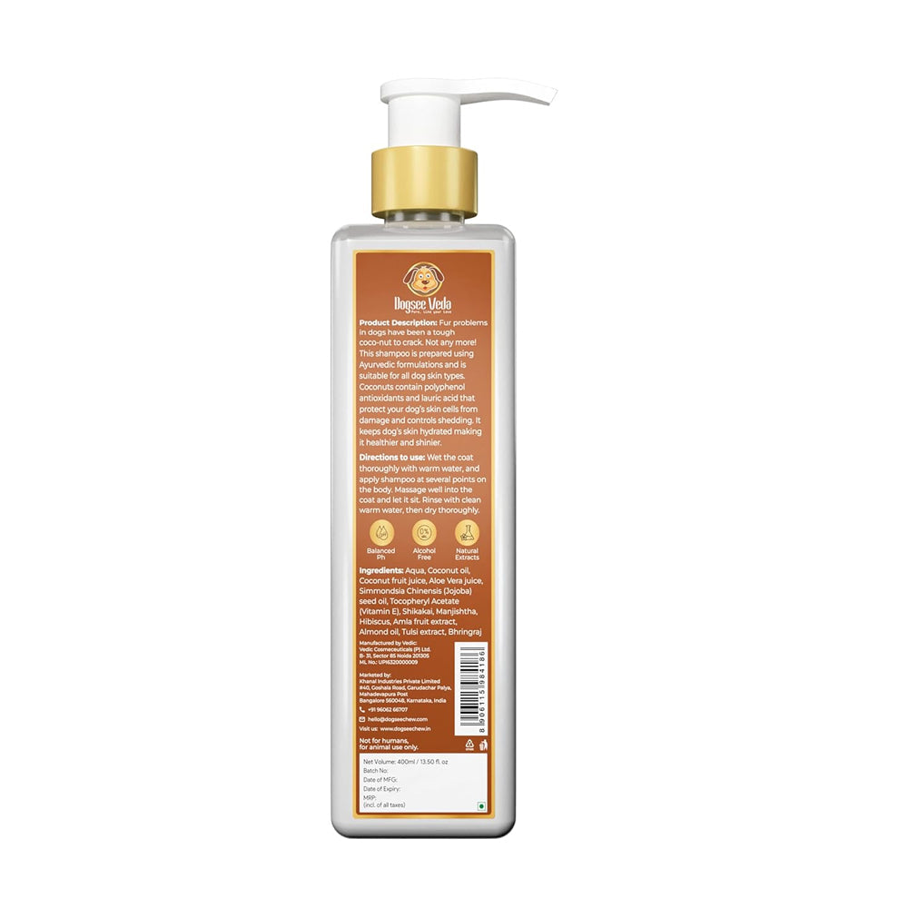 Dogsee Veda Coconut Oil Shed Control Shampoo