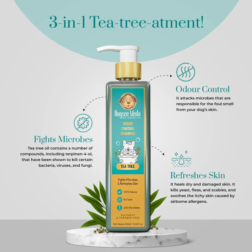 Dogsee Veda Tea Tree Odour Control Shampoo