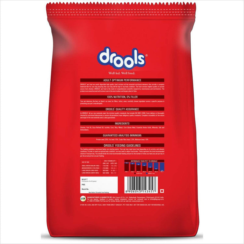 Drools Adult Optimum Performance Dog Food 10kg