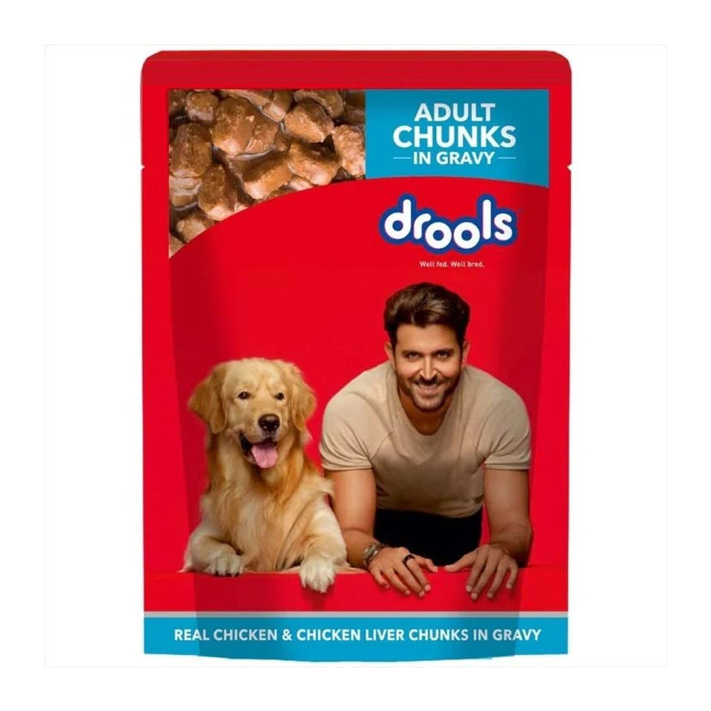 Drools Adult Chicken Chunks Gravy-150g (5+1)