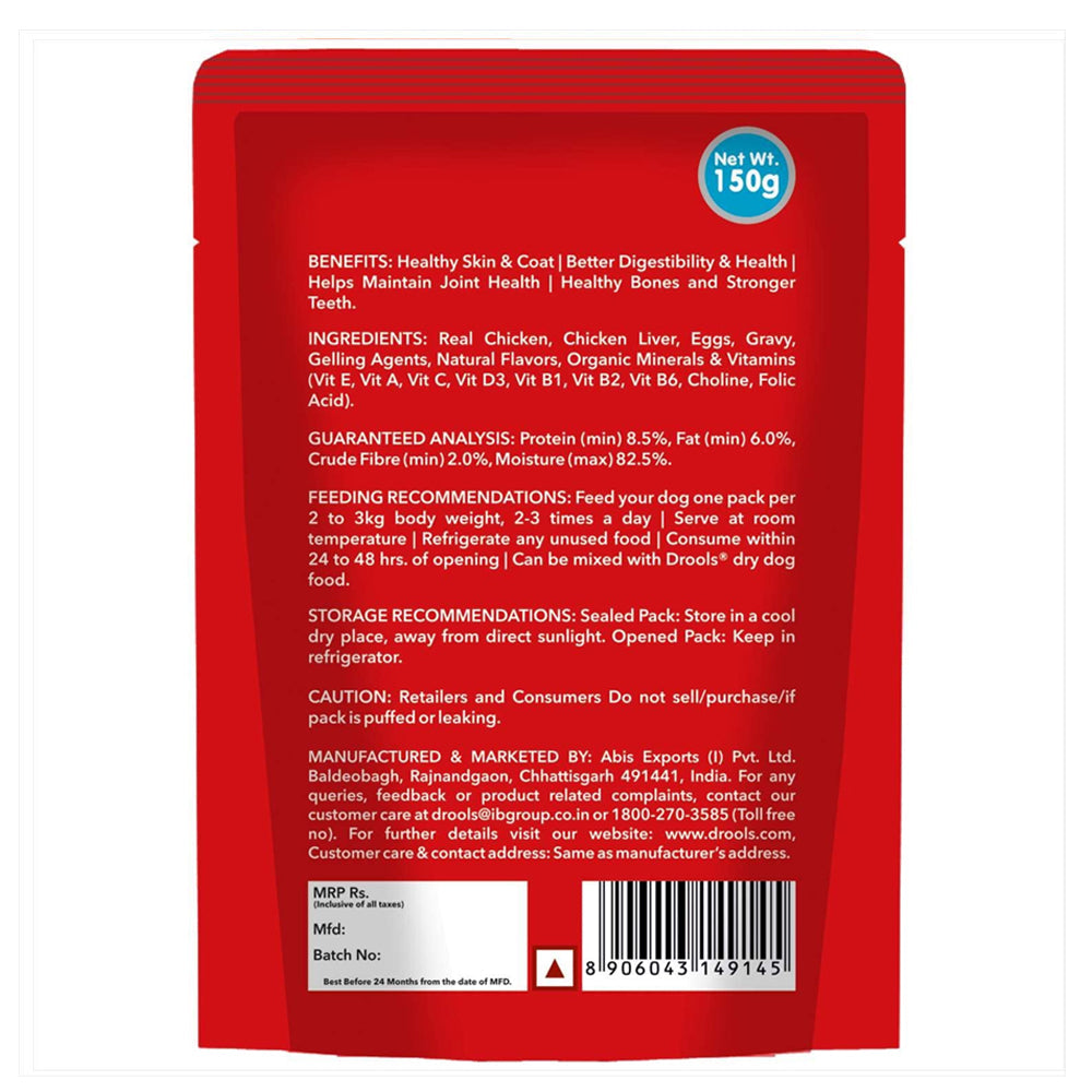 Drools Adult Chicken Chunks Gravy-150g