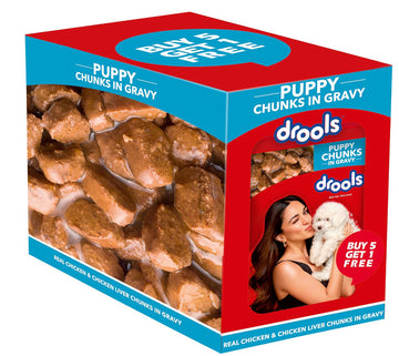 Drools Puppy Chicken Chunks Gravy-150g (5+1)