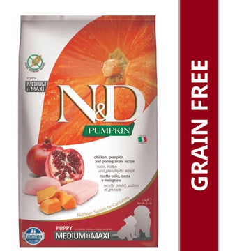 N&D Pumpkin (GF) Chicken & Pomegranate Puppy Med-Maxi 12kg