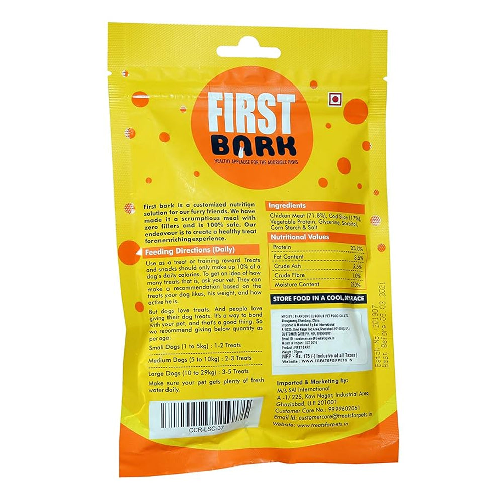 First Bark Chicken and COD Roll 70g