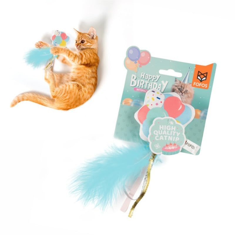 Fofos Birthday Balloon Interactive Cat Toy
