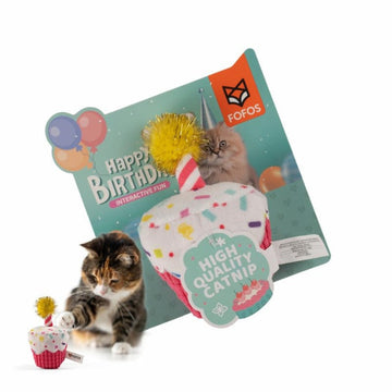 Fofos Birthday Cake Interactive Cat Toy