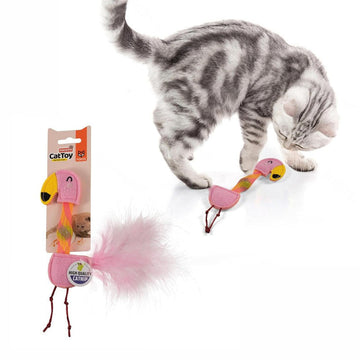 Fofos Flamingo Flick Tube Cat Toy