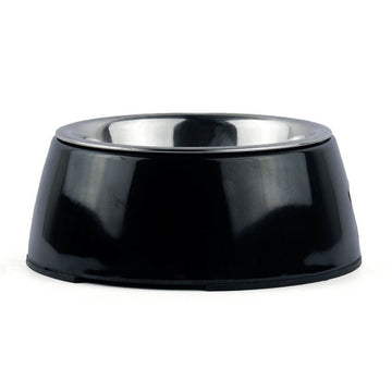 Basil Solid Melamine Bowl Black Medium