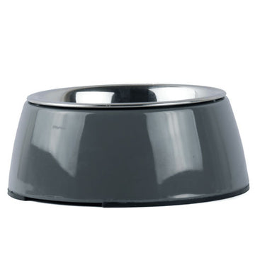 Basil Solid Melamine Bowl Gray Medium