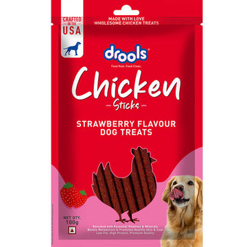 Drools Dog Treats Chicken Strawaberry Stick 100g