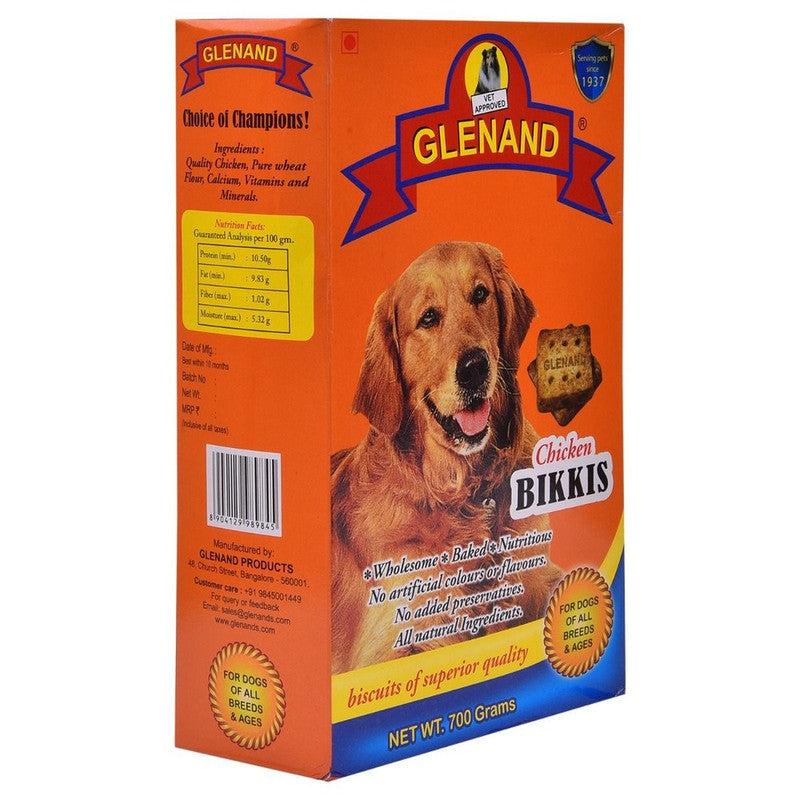 Glenand Chicken Bikkis Dog Biscuits 700g