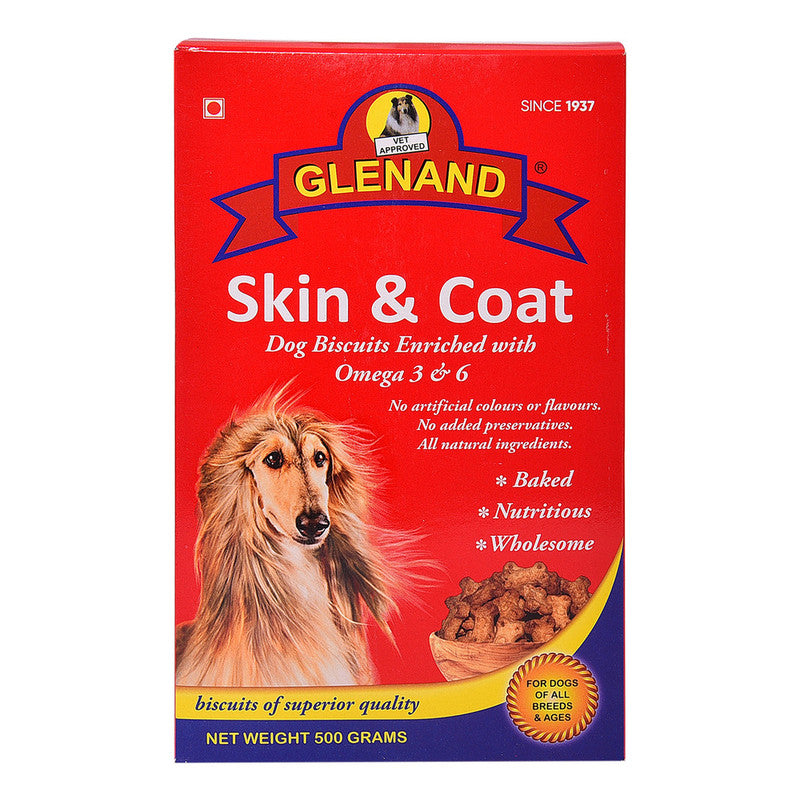 Glenand Skin n Coat Dog Biscuits 500g