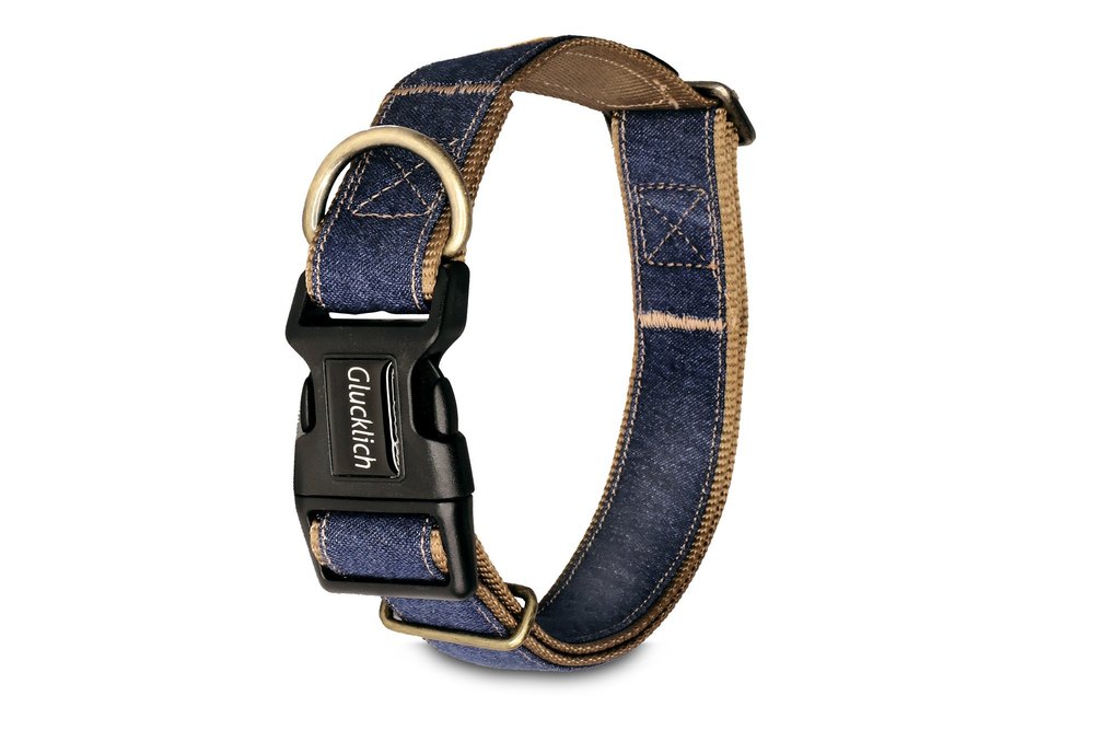 Glucklich Classic Denim Dog Collar-S