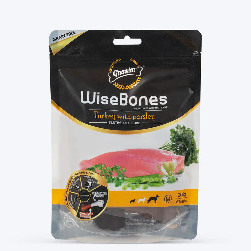 Gnawlers Turkey Parsley Wise Bone 200g