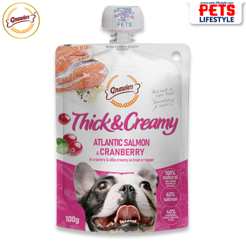 Gnawlers Thick & Creamy Atlantic Salmon Cranberry 100gm