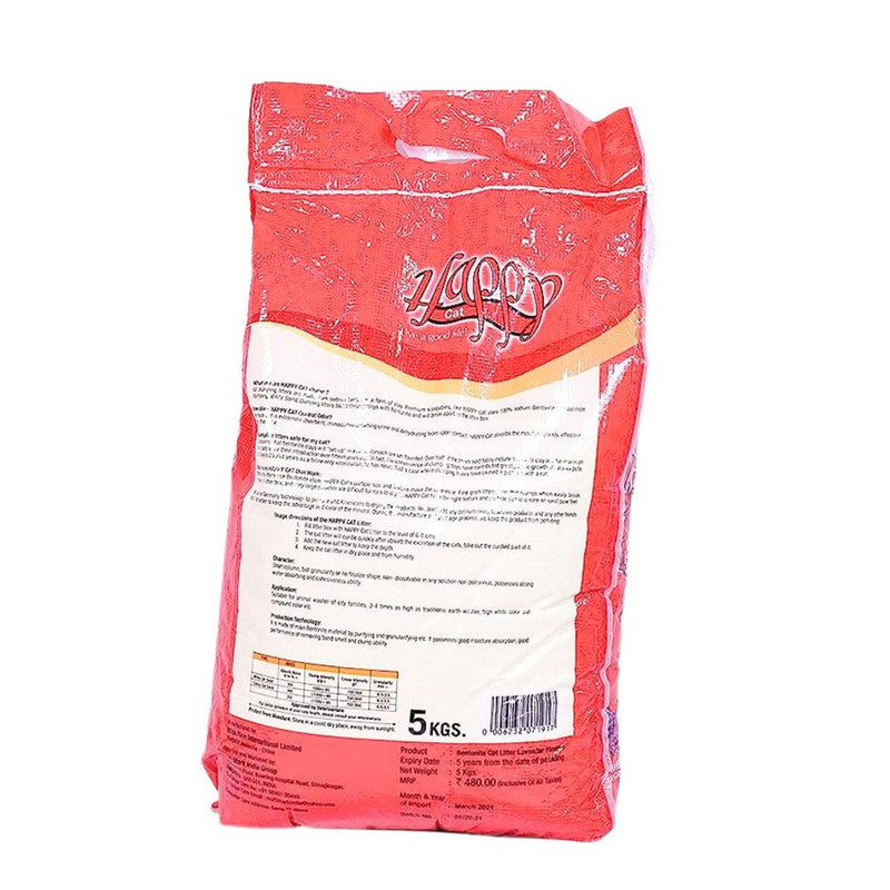Happy Eco Bentonite Cat Litter Lavender 5Kg