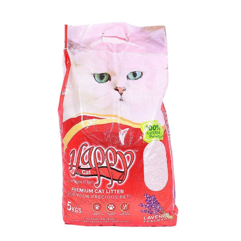 Happy Eco Bentonite Cat Litter Lavender 5Kg
