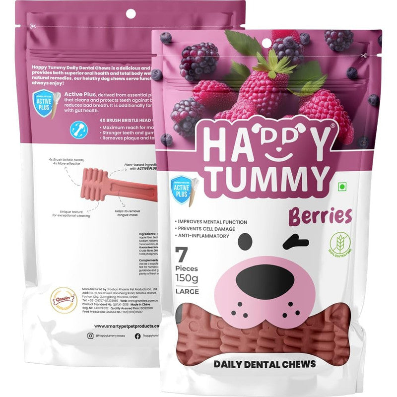 Happy Tummy Berries Dental Chew L150g