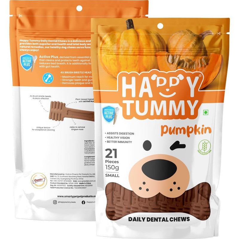 Happy Tummy Pumpkin Dental Chew 21pcs S