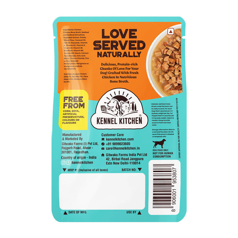 Kennel Kitchen Dog n Puppy Chicken Chunks In Gravy 80g