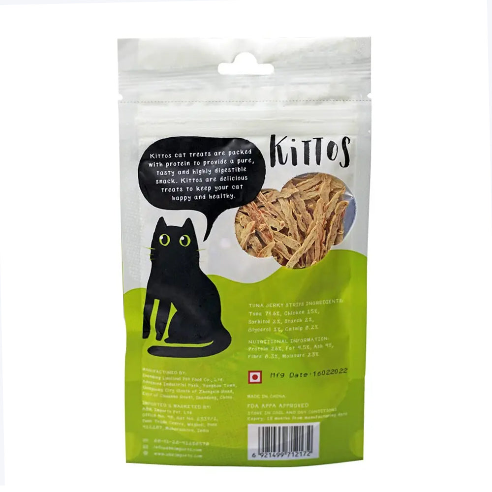 Kittos Chicken Jerky Strips 35g