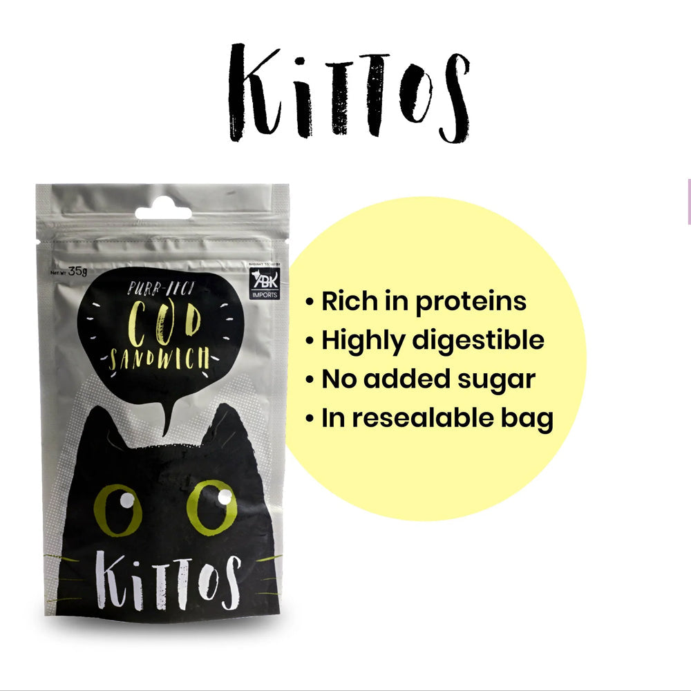 Kittos Cod Sandwich 35g