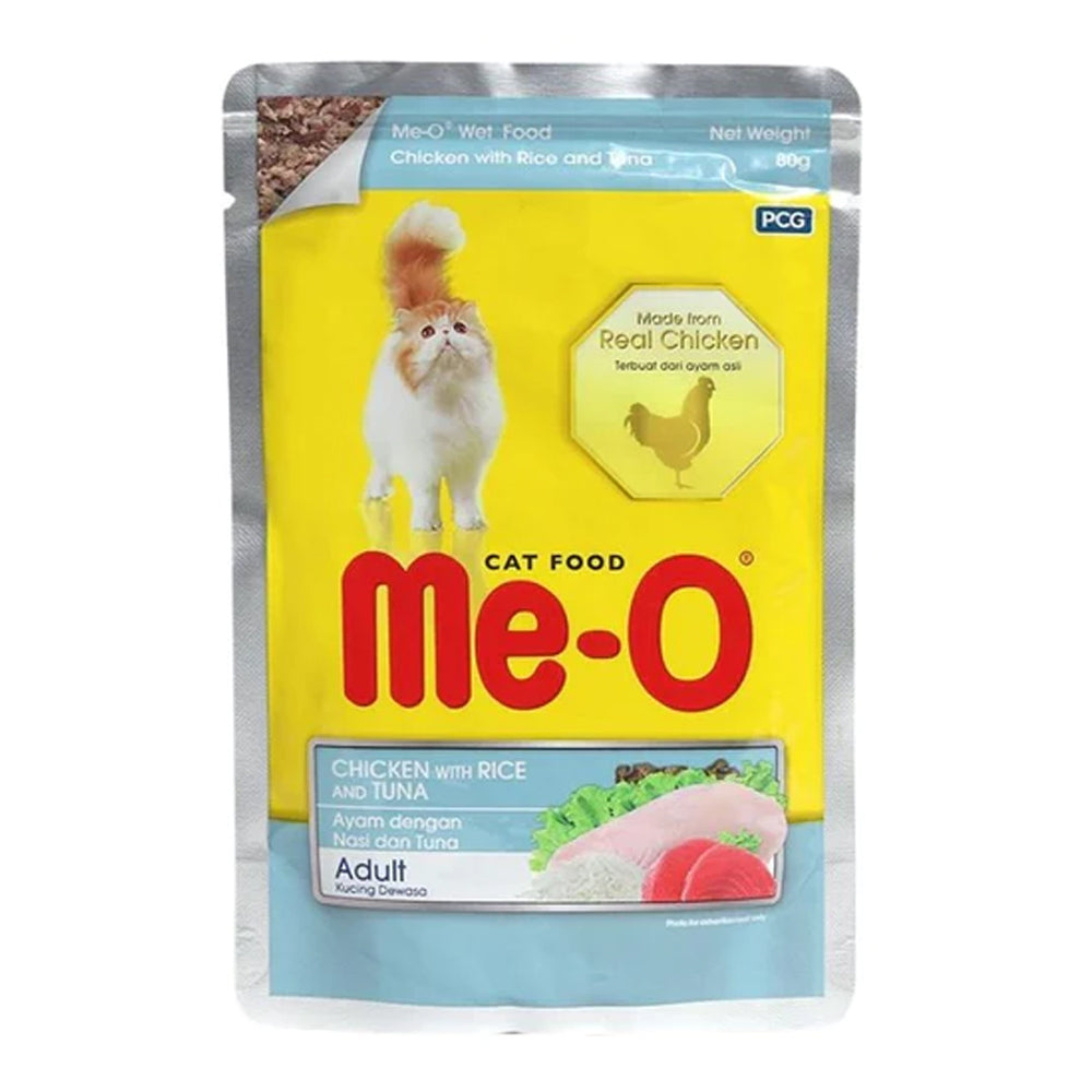 Me-O Chicken With Rice And Tuna 80g