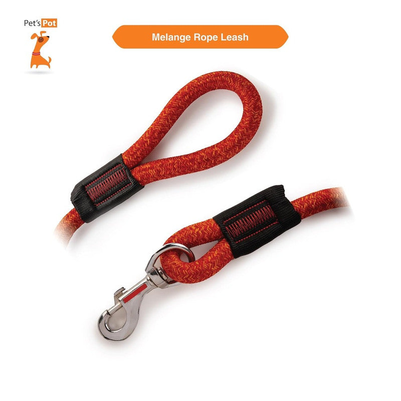 Melange Rope Leash Red XS