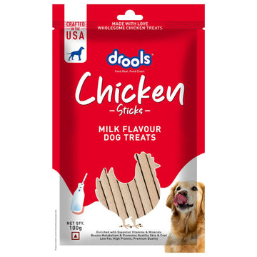 Drools Dog Treats Chicken n Milk Sticks 100g