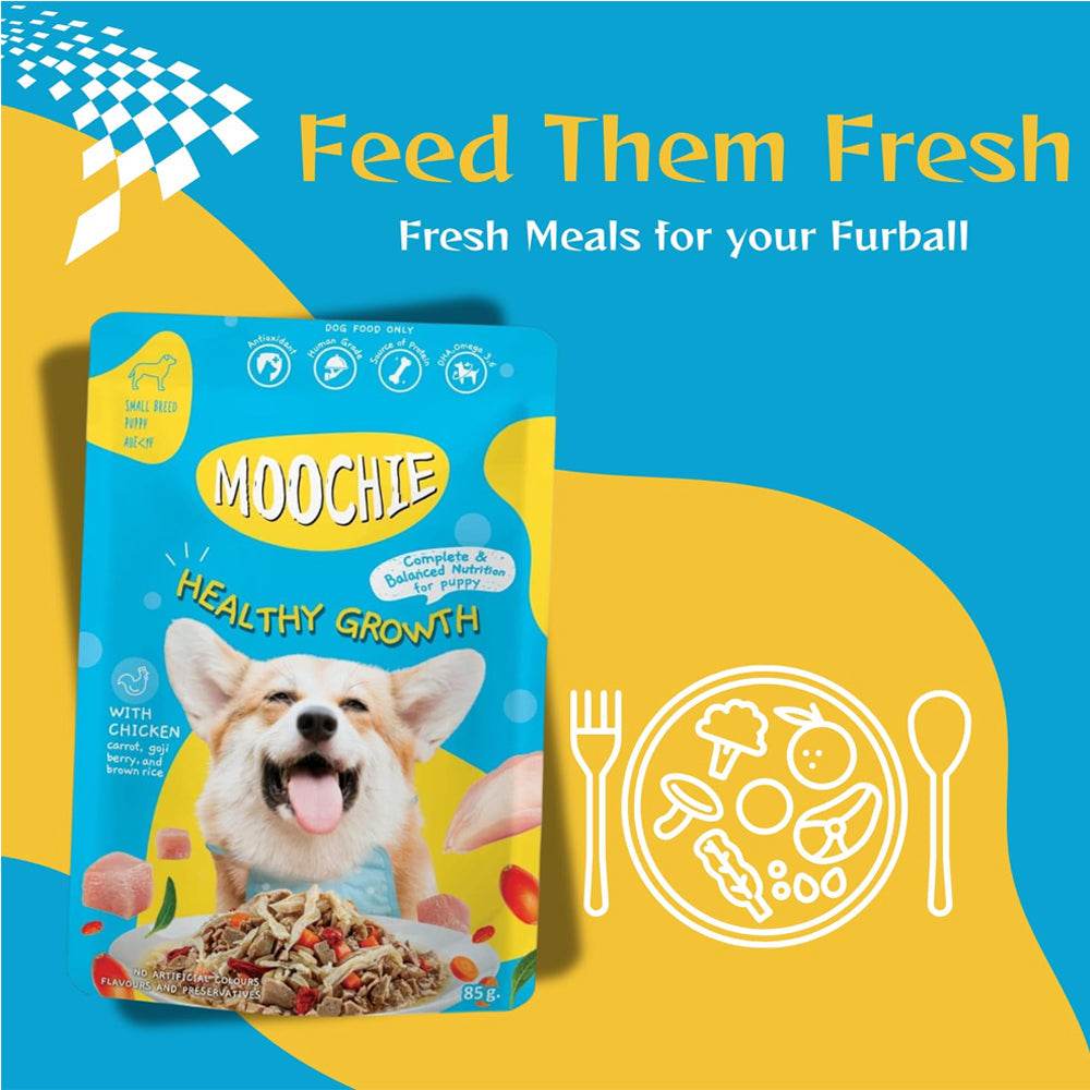 Moochie Puppy Healthy Growth Chicken with Tuna Mousse 85g