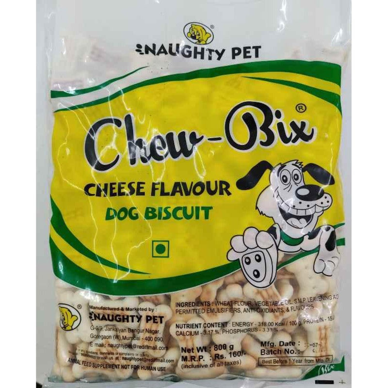 Naughty Pet Chew Bix Cheese Dog Biscuit 800g