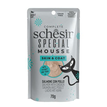 Schesir Special SkinNCoat Cat Mousse Salmon 70gm